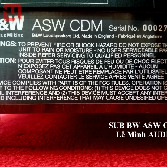 Loa SUB điện B&W ASW CDM hàng eBay
