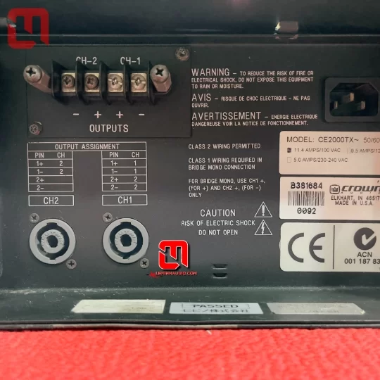 Main đẩy AMCRON CE 2000 TX hàng US