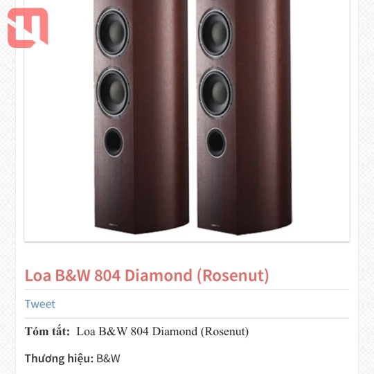 Loa B&W 804 Diamond (Rosenut)